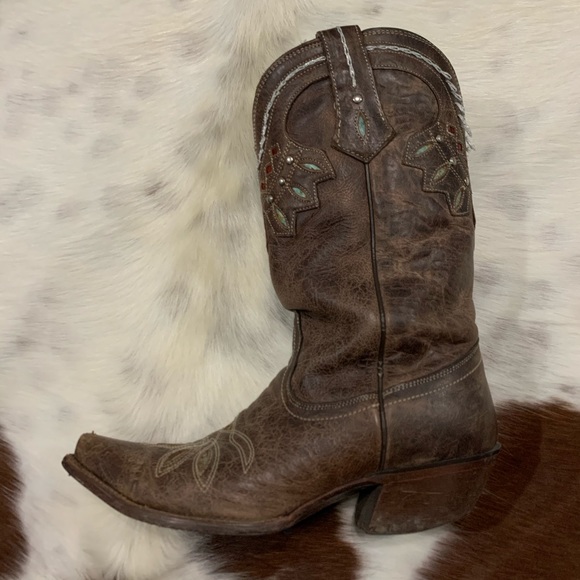 TONY LAMA • Leather Boots “Chocolate Rancho” - Picture 6 of 16